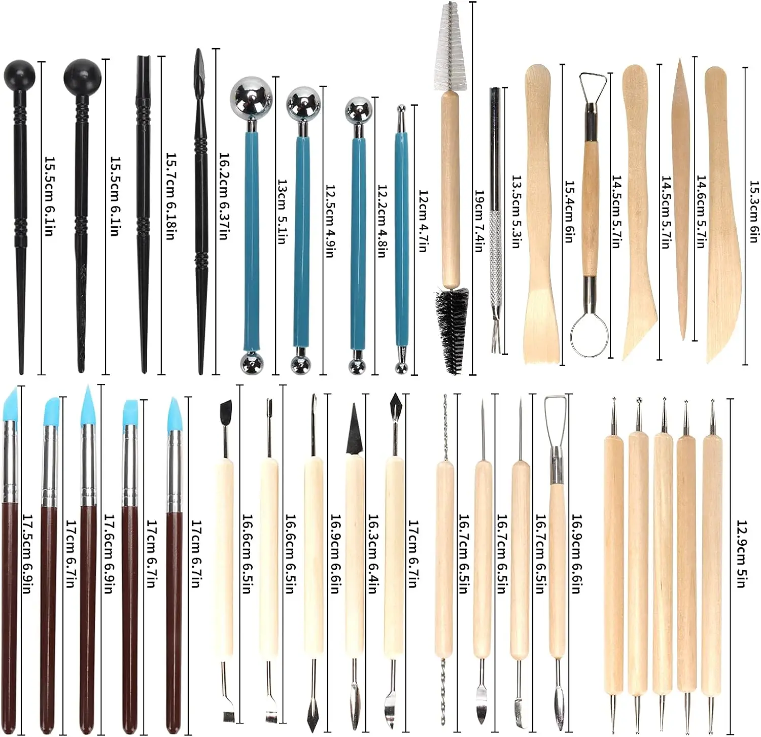 Workshop Tools For Carpentry - Ensemble d'outils de poterie 8-61 pièces-Kit